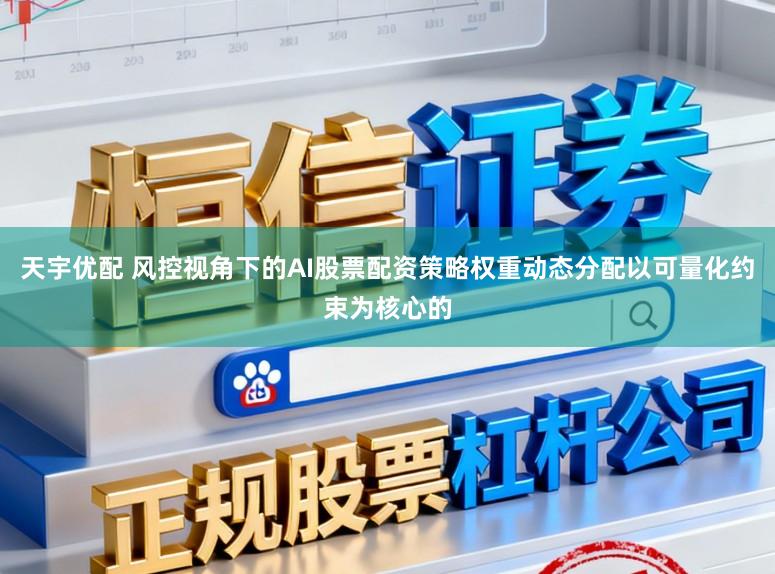 天宇优配 风控视角下的AI股票配资策略权重动态分配以可量化约束为核心的