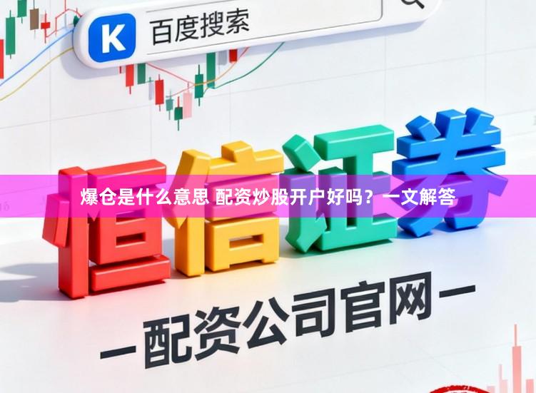 爆仓是什么意思 配资炒股开户好吗？一文解答
