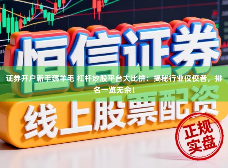 证券开户新手薅羊毛 杠杆炒股平台大比拼：揭秘行业佼佼者，排名一览无余！